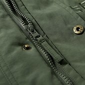 billiga Pufferjackor-herr vandrings fleece jacka vinterjacka tjock varm huva parka militär vindjacka utomhus avtagbar keps trenchcoat ytterkläder jakt skid snowboard camping grottning svart armé grön khaki mörkblå