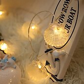 abordables Guirlandes lumineuses à piles-Guirlande lumineuse élégante de 1,5 m à 10 LED pour réception de mariage, lampe de vacances, pour fête de Noël, mariage, décoration intérieure, éclairage blanc chaud, batterie AA