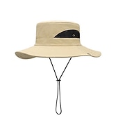 economico Copricapo da esterno-Cappello Per uomo Cappello da sole Cappello a secchiello Cappello da escursionismo Antivento Traspirante Asciugatura Rapida per Pesca Arrampicata Spiaggia Tinta unica Seta Estate Primavera Autunno