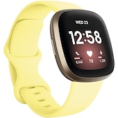 お買い得  Fitbitウォッチバンド-時計バンド のために Fitbit Versa 3 Sense シリコーン 置換 ストラップ 高通気性 スポーツバンド リストバンド