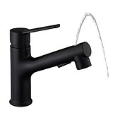 cheap Classical-Bathroom Sink Faucet - Pull out Electroplated / Painted Finishes Centerset Single Handle One HoleBath Taps