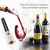 economico Attrezzatura da bar-4 pezzi / set pompa ad aria apribottiglie di vino pressione dell&#039;aria vuoto tappo di vino rosso apri coperchio di birra cavatappi tappi fuori strumento perno in acciaio inossidabile