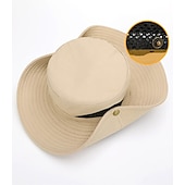 economico Copricapo da esterno-Cappello Per uomo Cappello da sole Cappello a secchiello Cappello da escursionismo Antivento Traspirante Asciugatura Rapida per Pesca Arrampicata Spiaggia Tinta unica Seta Estate Primavera Autunno