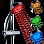 abordables Duchador-Cabezal de ducha led que cambia de color 2 modos de agua Luz de brillo de 7 colores que cambia automáticamente el cabezal de ducha de mano