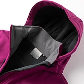 baratos Fleece &amp; Casacos 3 em 1-casaco feminino de caminhada softshell casaco com capuz casaco de lã de inverno impermeável exterior cor sólida térmica quente à prova de vento leve forro de lã casaco impermeável casaco de esqui escalada