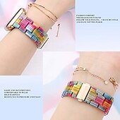 cheap Apple Watch Bands-Smart Watch Band for Apple iWatch Sreies 8 7 6 5 4 3 2 1 SE Ultra 49mm 45mm 44mm 42mm 41mm 40mm 38mm Resin Smartwatch Strap Women Bracelet Stainless Steel Buckle Jewelry Bracelet Replacement