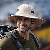 economico Copricapo da esterno-Cappello Per uomo Cappello da sole Cappello a secchiello Cappello da escursionismo Antivento Traspirante Asciugatura Rapida per Pesca Arrampicata Spiaggia Tinta unica Seta Estate Primavera Autunno