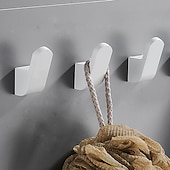 billiga Badrockskrokar-multifunktionsrockkrokar aluminium för badrum och kök väggmonterad ny design 3st