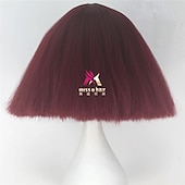 abordables Perruques de fête-perruque synthétique lady gaga perruque courte droite marron foncé gris argenté blond foncé rose vert cheveux synthétiques 12 pouces femmes confortables duveteuses rouge rose perruques de carnaval