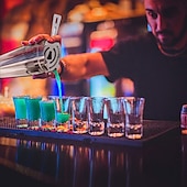 رخيصةأون كاسات الشراب-bartender kit cocktail shaker mixer stainless steel 350ml bar tool set with elegant bamboo stand perfect home bartending kit and martini cocktail shaker set