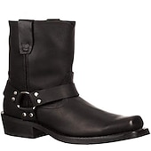 preiswerte Biker -Stiefel-Herren Stiefel Cowboy Westernstiefel Demonia Stiefel Klassisch Brautkleider schlicht Outdoor Täglich Casual PU Stiefeletten / Stiefeletten Halbschuhe Schwarz Braun Sommer Frühling Herbst