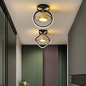 cheap Ceiling Lights-24cm LED Ceiling Light Modern Nordic Round Square Geometric Shapes Porch Light Corridor Aisle Flush Mount Lights Metal Painted Finishes LED Modern 220-240V