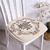 preiswerte Bodenkissen.-Dekorative Wurfkissen, exquisiter Jacquard, einfarbig, europäischer Stil, Prägung, verdicktes Stuhlkissen, Heimbüro-Sitz, Bar, Esszimmerstuhl, Sitzpolster, Garten-Bodenkissen