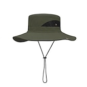 economico Copricapo da esterno-Cappello Per uomo Cappello da sole Cappello a secchiello Cappello da escursionismo Antivento Traspirante Asciugatura Rapida per Pesca Arrampicata Spiaggia Tinta unica Seta Estate Primavera Autunno