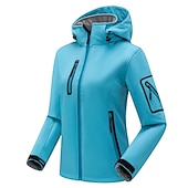 baratos Fleece &amp; Casacos 3 em 1-casaco feminino de caminhada softshell casaco com capuz casaco de lã de inverno impermeável exterior cor sólida térmica quente à prova de vento leve forro de lã casaco impermeável casaco de esqui escalada