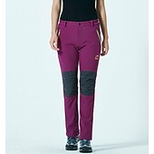halpa Pohjat-Naisten Vaellushousut Softshell-housut Patchwork Talvi Ulko- Normaali Vedenkestävä Tuulenkestävä Hengittävä Lämmin Pants Alaosat Musta Purppura Fuksia Burgundi Taivaan sininen Telttailu / Retkely