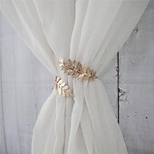 billige Gardintilbehør-mental gardin knyting rygger draperi tiebacks holdbacks moderne metallbladspenne dekorative draperier vindusbehandlinger 1 stk.