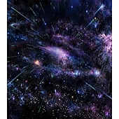 levne Sady přikrývek-Soupravy povlečení na přikrývku s potiskem 3D galaxie povlečení na přikrývku s 1 povlakem na přikrývku nebo přikrývkou， 1 prostěradlo， 2 povlaky na polštář pro manžele/královnu/krále (1 povlak na
