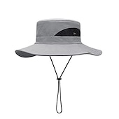 economico Copricapo da esterno-Cappello Per uomo Cappello da sole Cappello a secchiello Cappello da escursionismo Antivento Traspirante Asciugatura Rapida per Pesca Arrampicata Spiaggia Tinta unica Seta Estate Primavera Autunno