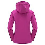 baratos Fleece &amp; Casacos 3 em 1-casaco feminino de caminhada softshell casaco com capuz casaco de lã de inverno impermeável exterior cor sólida térmica quente à prova de vento leve forro de lã casaco impermeável casaco de esqui escalada