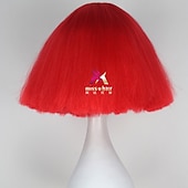 abordables Perruques de fête-perruque synthétique lady gaga perruque courte droite marron foncé gris argenté blond foncé rose vert cheveux synthétiques 12 pouces femmes confortables duveteuses rouge rose perruques de carnaval