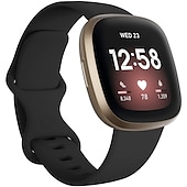 お買い得  Fitbitウォッチバンド-時計バンド のために Fitbit Versa 3 Sense シリコーン 置換 ストラップ 高通気性 スポーツバンド リストバンド