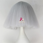 abordables Perruques de fête-perruque synthétique lady gaga perruque courte droite marron foncé gris argenté blond foncé rose vert cheveux synthétiques 12 pouces femmes confortables duveteuses rouge rose perruques de carnaval