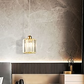 cheap Island Lights-14 cm LED Pendant Light Lantern Desgin Crystal Modern Bedside Light Dining Room Restaurant Bar Metal Painted Finishes 110-120V 220-240V