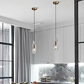 billige Øylys-7 cm led pendel krystall enkelt design nattbordslys moderne kunstnerisk spisestue restaurant bar kobber messing 110-120v 220-240v