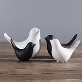 preiswerte Statuen-1 Stück Keramik-Vogel-Kleintier-Statuen, Heimdekoration, moderner Stil, dekorative Ornamente für Wohnzimmer, Schlafzimmer, Büro-Desktop, Schränke