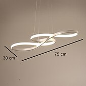 economico Modello a cerchio-lampadario a led 75 cm lampadario dimmerabile acrilico regolabile nota design moderno per la casa soggiorno illuminazione solo dimmerabile con telecomando
