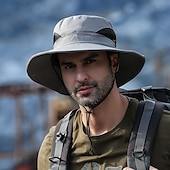 economico Copricapo da esterno-Cappello Per uomo Cappello da sole Cappello a secchiello Cappello da escursionismo Antivento Traspirante Asciugatura Rapida per Pesca Arrampicata Spiaggia Tinta unica Seta Estate Primavera Autunno