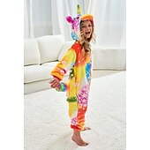 economico Costume da Animale-Pigiama Kigurumi Costume di fantasia Costume tutina Fantasia animale Unicorno Cartone animato Caldo Costume Divertente Comodo Bambini Unisex Ragazzi e Ragazze Natale Halloween Carnevale Feste
