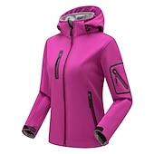 baratos Fleece &amp; Casacos 3 em 1-casaco feminino de caminhada softshell casaco com capuz casaco de lã de inverno impermeável exterior cor sólida térmica quente à prova de vento leve forro de lã casaco impermeável casaco de esqui escalada