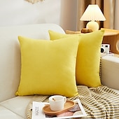 cheap Textured Throw Pillows-Decorative Toss Pillows Cotton Classic Solid Colored Warm Comfortable Pillow Case Cover Living Room Bedroom Sofa Cushion Cover Outdoor Cushion for Sofa Couch Bed Chair Pink Blue Sage Green Purple