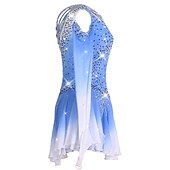 voordelige Schaatsjurken-Kunstschaatsjurk Dames Voor meisjes Schaatsen Jurken Outfits Zwart Wit Roze Lapwerk Asymetrische zoom Netstof Spandex Hoge Elasticiteit Opleiding Oefenen Wedstrijd Kunstschaatskleding Kristal