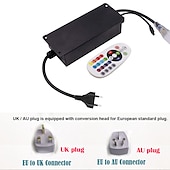 abordables Bandes lumineuses étanches-lumières de bande rgb led multi longueur changement de couleur dimmable fée noël 5050 guirlandes 60led ip65 lumières de corde extérieure intérieure étanche avec éclairage à bande led à distance 8x16mm