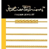 abordables Colliers et pendentifs-Collier en or massif 14 carats italien en or jaune 1,5 mm plat ouvert à maillons de blé - fabriqué en Italie - 14 carats avec fermoir à pince mousqueton inclus boîte-cadeau avec commande 18,5 pouces