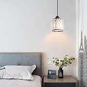 cheap Island Lights-14 cm LED Pendant Light Lantern Desgin Crystal Modern Bedside Light Dining Room Restaurant Bar Metal Painted Finishes 110-120V 220-240V