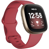 お買い得  Fitbitウォッチバンド-時計バンド のために Fitbit Versa 3 Sense シリコーン 置換 ストラップ 高通気性 スポーツバンド リストバンド