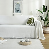 preiswerte Sofadecke-Sofabezug Sofadecke einfarbig Couchbezug Couchschutz Sofaüberwurf waschbar für Sessel/Wohnzimmer/3 Sitzer/4 Sitzer/L-Form Sofa moderne geprägte Polyester/Baumwoll-Mischung Überzüge