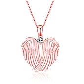 economico Collane-Ciondolo a forma di ali di angelo collana in argento sterling 925 ciondolo con ali da angelo custode collana gioielli regalo per donne per impressionare
