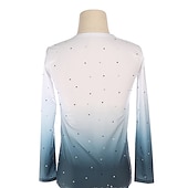 voordelige Schaats Trainingsoutfit-Kunstschaatstopje Voor heren Jongens Schaatsen Outfits Kleding Bovenlichaam Wit Hoge Elasticiteit Opleiding Wedstrijd Kunstschaatskleding Met de hand gemaakt Kristal / Bergkristal Lange mouw