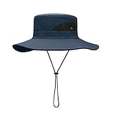 economico Copricapo da esterno-Cappello Per uomo Cappello da sole Cappello a secchiello Cappello da escursionismo Antivento Traspirante Asciugatura Rapida per Pesca Arrampicata Spiaggia Tinta unica Seta Estate Primavera Autunno