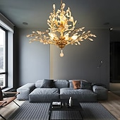 cheap Candle-Style Design-8-Light 78 cm Chandelier LED Pendant Light Metal Crystal Antique Brass Modern Contemporary 110-120V / 220-240V