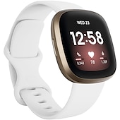 お買い得  Fitbitウォッチバンド-時計バンド のために Fitbit Versa 3 Sense シリコーン 置換 ストラップ 高通気性 スポーツバンド リストバンド