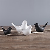 preiswerte Statuen-1 Stück Keramik-Vogel-Kleintier-Statuen, Heimdekoration, moderner Stil, dekorative Ornamente für Wohnzimmer, Schlafzimmer, Büro-Desktop, Schränke