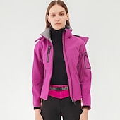 baratos Fleece &amp; Casacos 3 em 1-casaco feminino de caminhada softshell casaco com capuz casaco de lã de inverno impermeável exterior cor sólida térmica quente à prova de vento leve forro de lã casaco impermeável casaco de esqui escalada