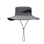 economico Copricapo da esterno-Cappello Per uomo Cappello da sole Cappello a secchiello Cappello da escursionismo Antivento Traspirante Asciugatura Rapida per Pesca Arrampicata Spiaggia Tinta unica Seta Estate Primavera Autunno