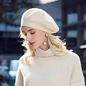 abordables Chapeaux de Fête-Chapeau béret en acrylique/coton et poils de lapin, style décontracté, style Kentucky Derby, Melbourne Cup, avec coiffe rayée